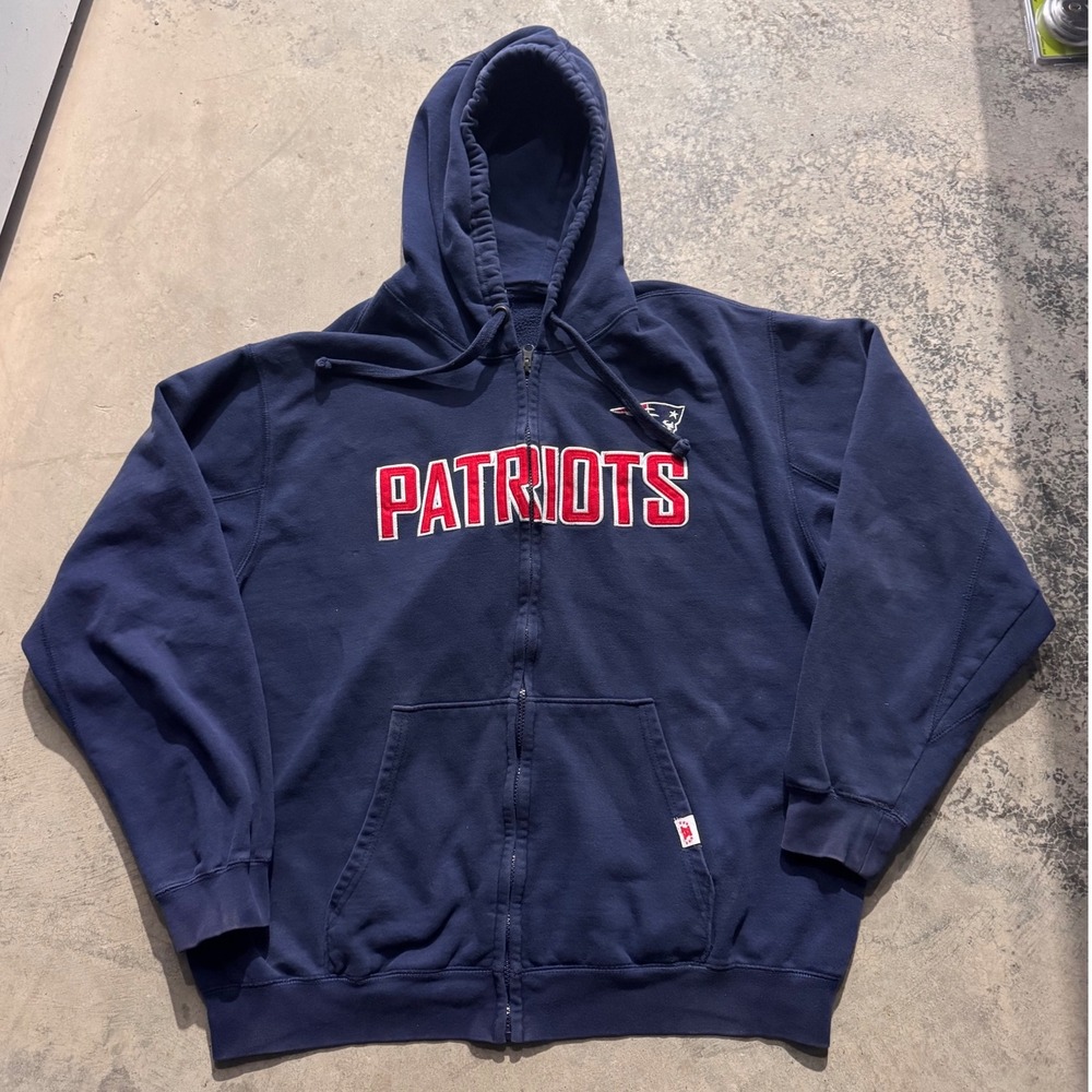 NFL‎ Team Apparel Patriots Full Zip Hoodie Sweatshirt Embroidered Logo